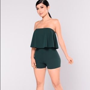 Fashion nova tube top romper (M)